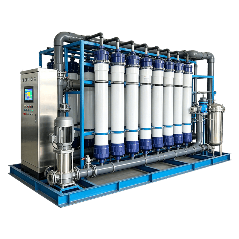 60TPH Carbon Steel UF Membrane Water Purifier With Ultrafiltration System