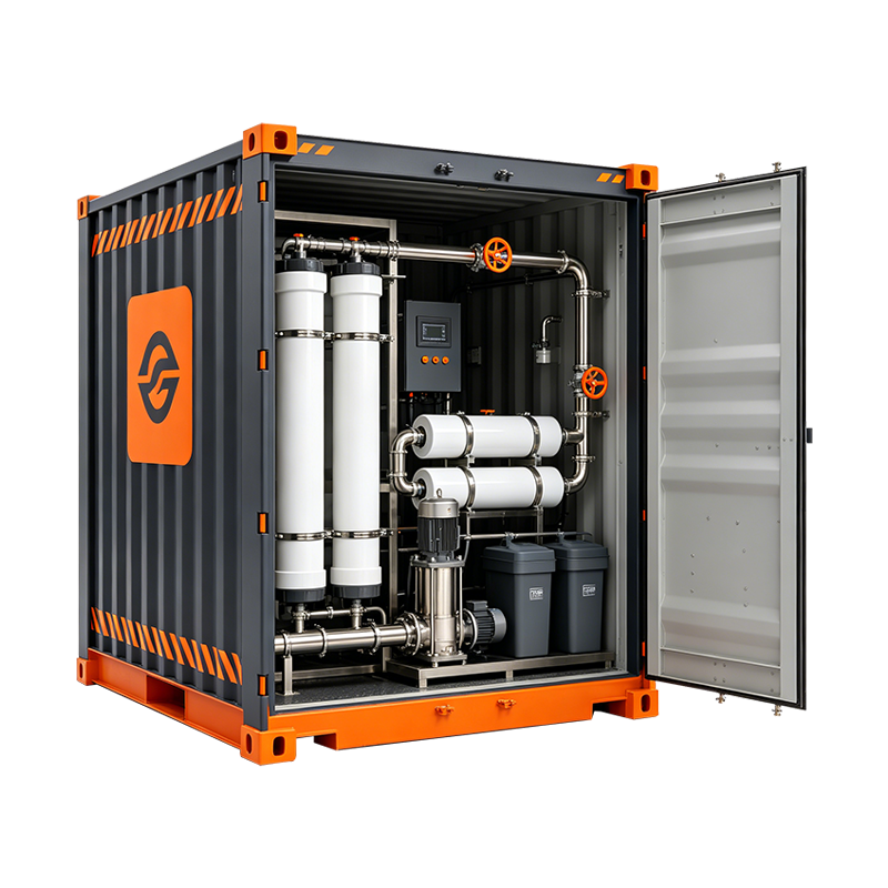 Industrial Mobile Reverse Osmosis System Water Treatment Container Purifier